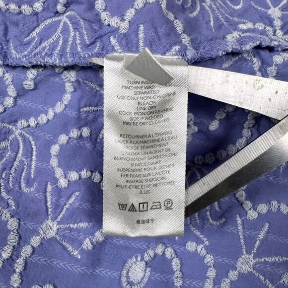 Anthropologie Pilcro Embroidered Floral Blouse SZ M Long Sleeve Cottage Boho - Picture 10 of 13